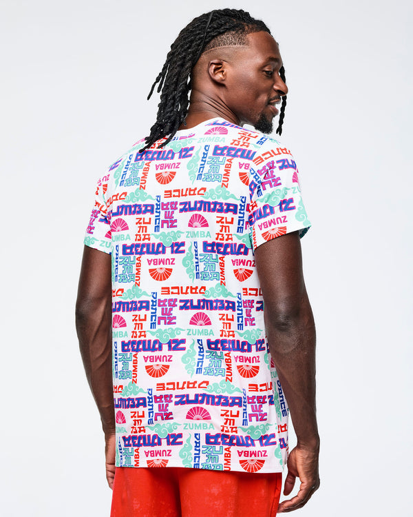 Eastern Flavor Crew Neck Tee - White/Blue