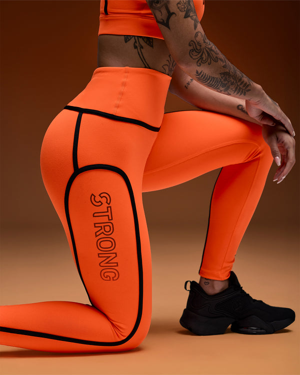 STRONG iD High Waisted Ankle Legging With Strapping