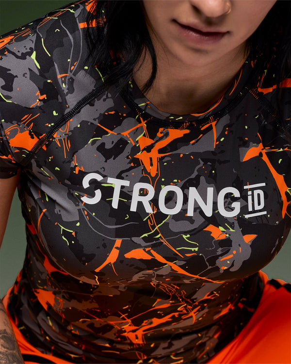 STRONG iD Fitted Raglan Cap Sleeve Top