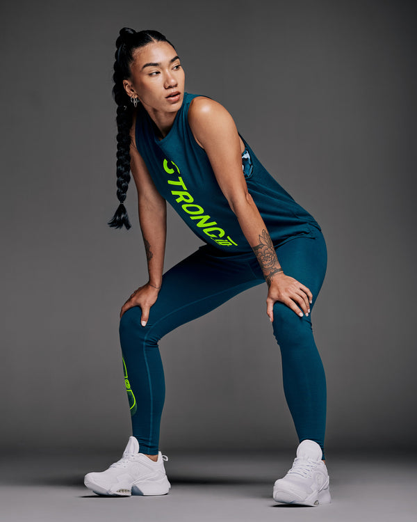 STRONG iD High Waisted Ankle Leggings - Eclipse