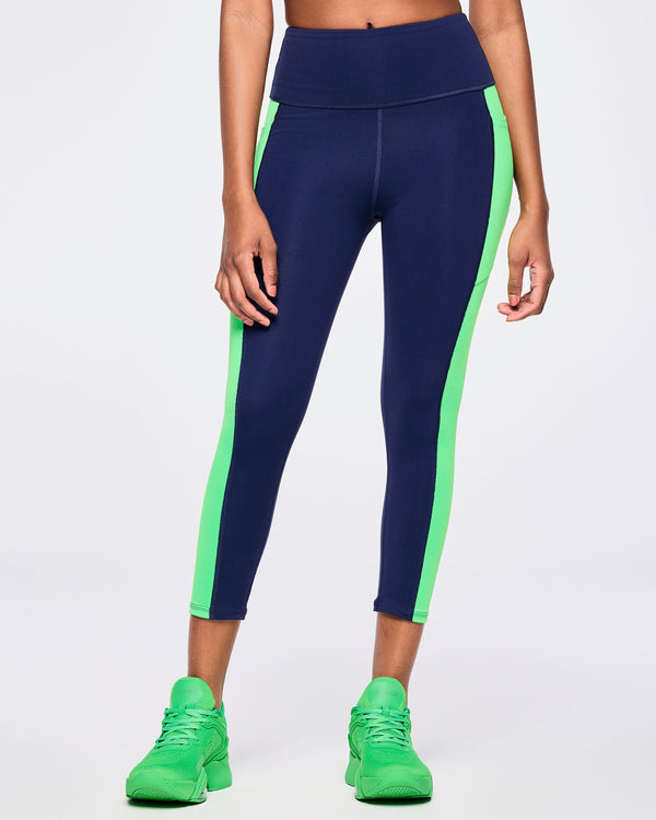 Zumba Out Loud High Rise Crop Leggings With Pockets