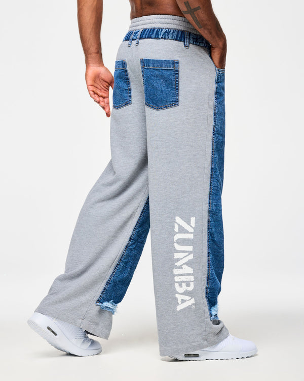 Blue Jean Denim Sweatpants