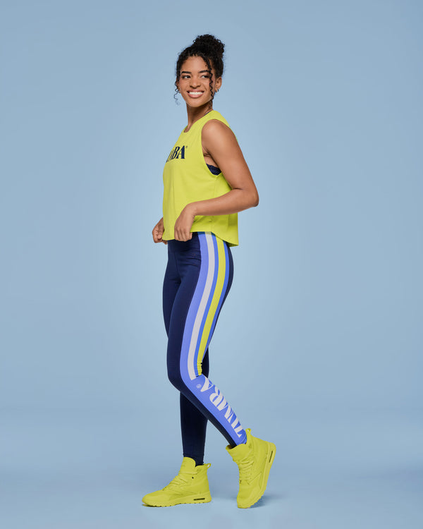 Zumba Out Loud High Waisted Ankle Leggings With Side Panel