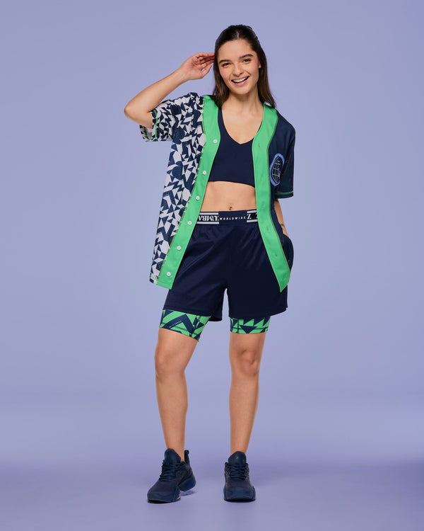 Zumba Out Loud Baseball Button Up Jersey