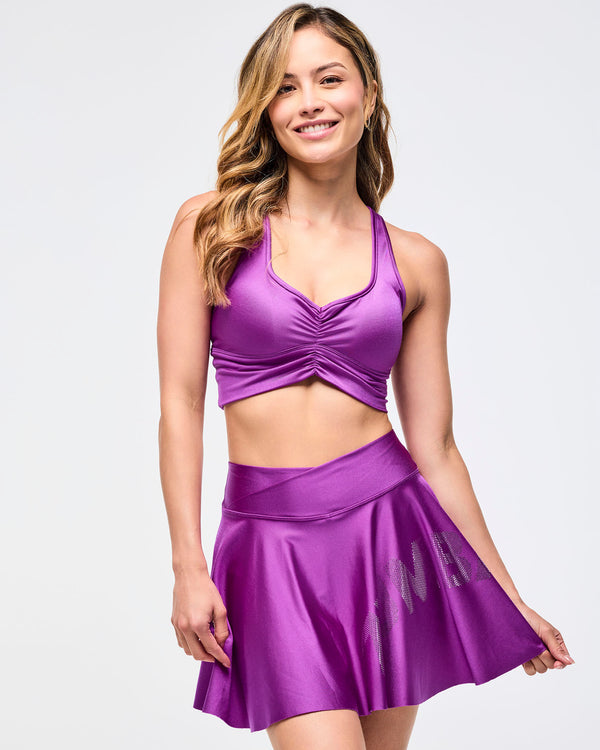 Zumba Libre Shiny Ruched Longline Bra