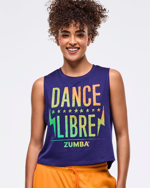 Soft Navy # Zumba Libre Loose Muscle Tank