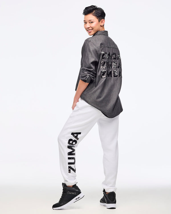 Zumba Sparkle Button Down