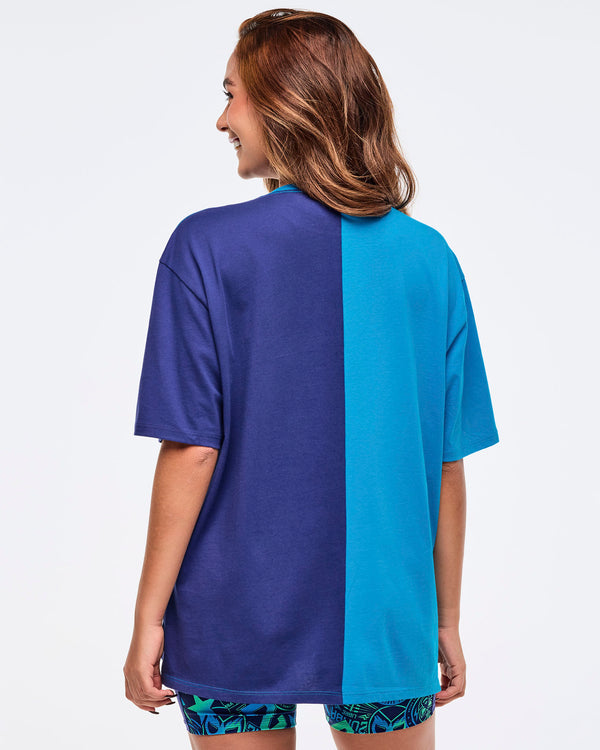 Zumba Libre Men's Oversized Two-Tone Crew Neck Tee