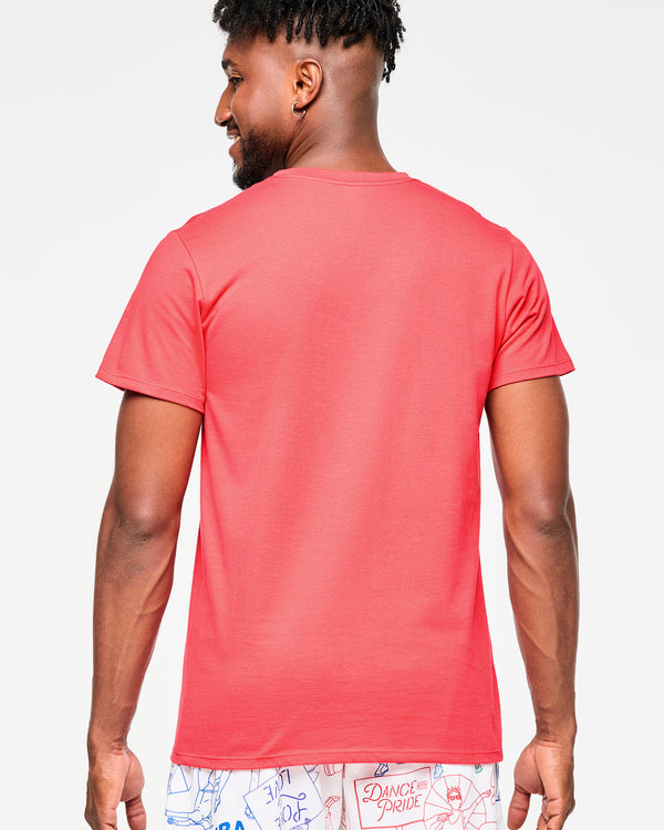 Cherry # Zumba Crew Neck Tee - Cherry