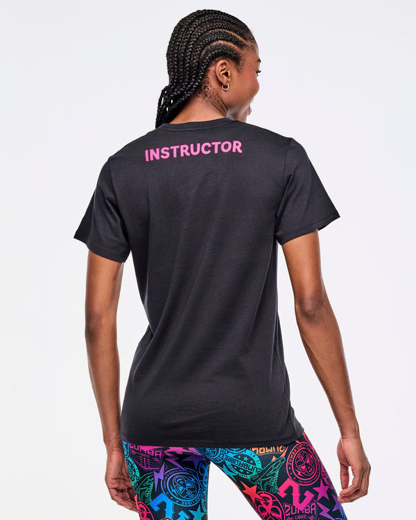 Zumba Libre Crew Neck Instructor Tee - Bold Black