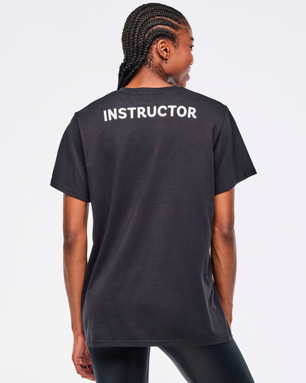 Bold Black # Zumba Crew Neck Instructor Tee - Bold Black