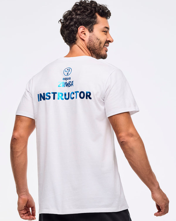 Aqua Zumba Instructor Tee - White