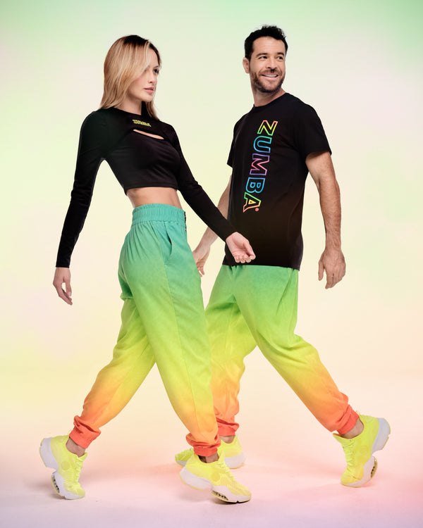 Funscape High Waisted Zip Front Track Pants