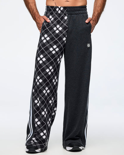 Eastern Flavor Wide Leg Pants With Wide Side Snap Placket
