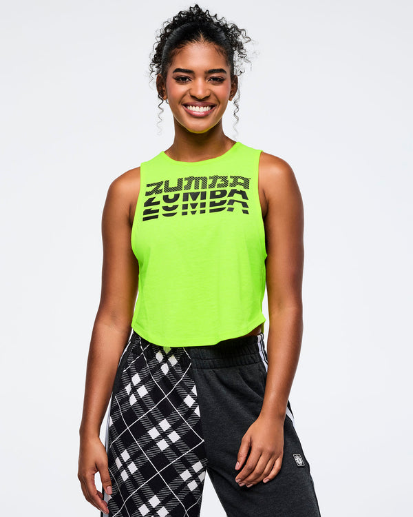 Caution # Eastern Flavor Round Hem Muscle Tank