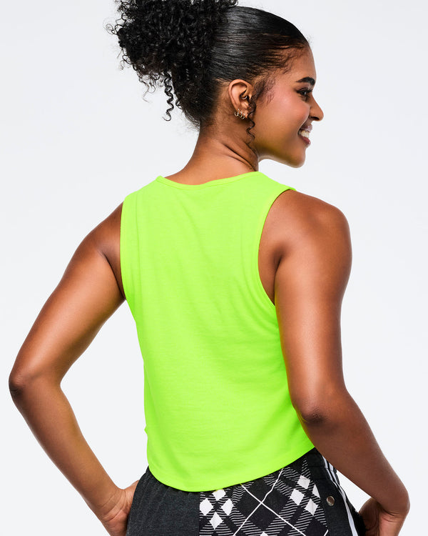 Caution # Eastern Flavor Round Hem Muscle Tank