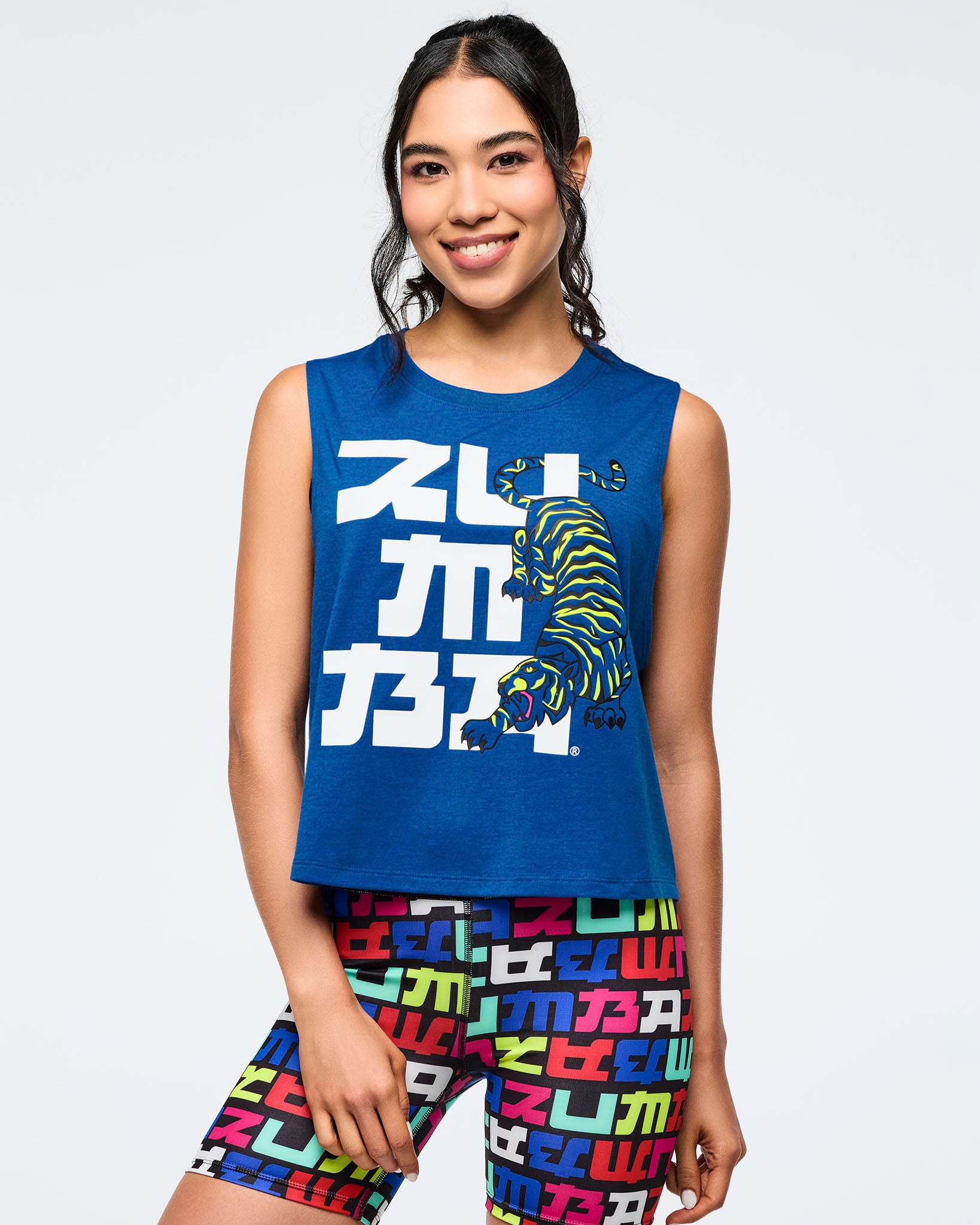 So Into Blue # Eastern Flavor Loose Muscle Tank