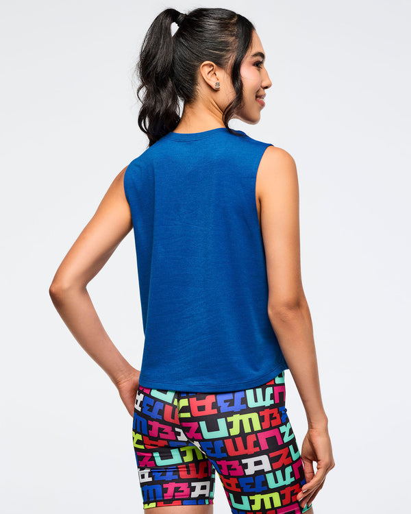 So Into Blue # Eastern Flavor Loose Muscle Tank