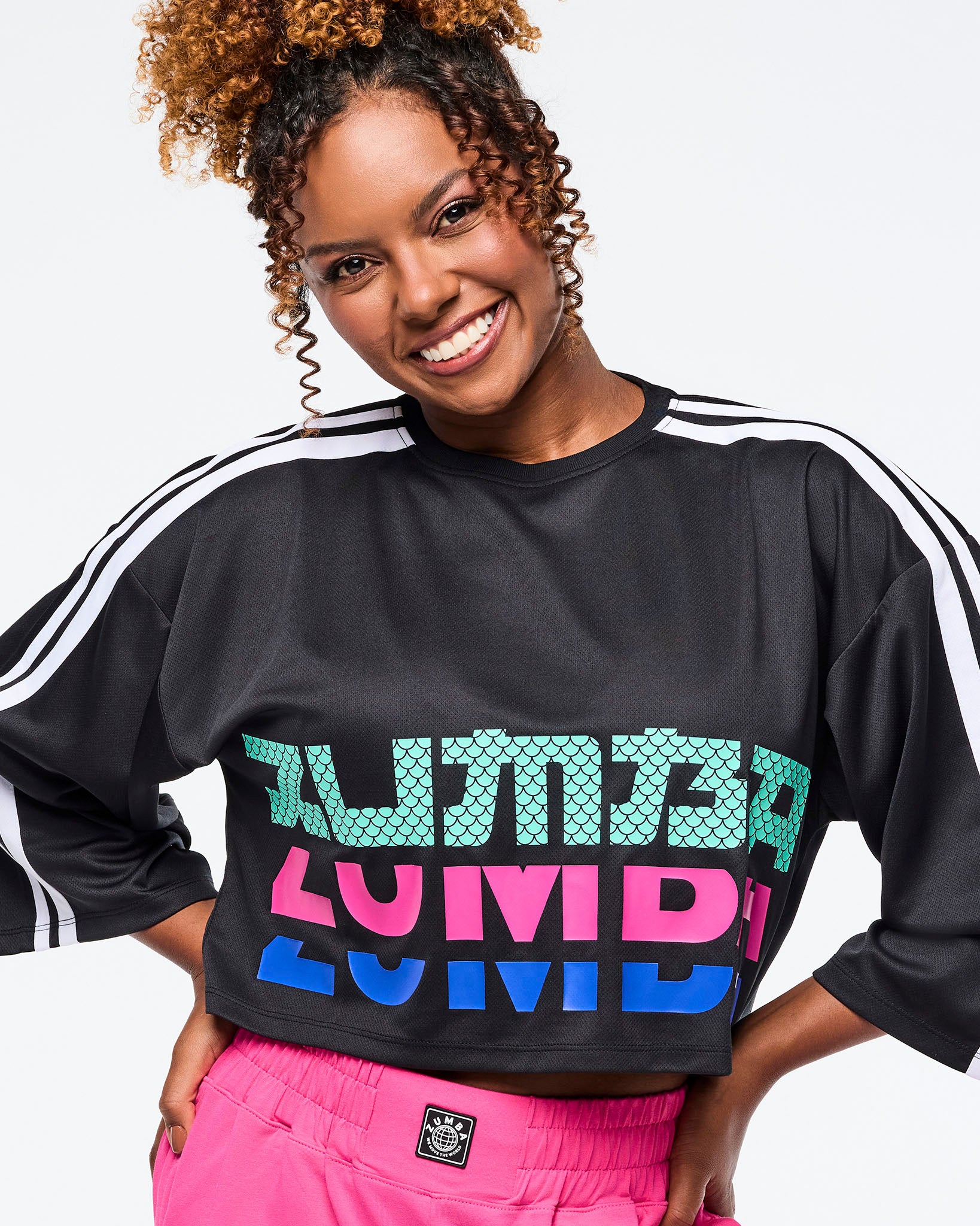 Bold Black # Eastern Flavor Oversized Boxy Crop Top With Strapping