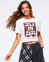 Eastern Flavor Crew Neck Crop Top