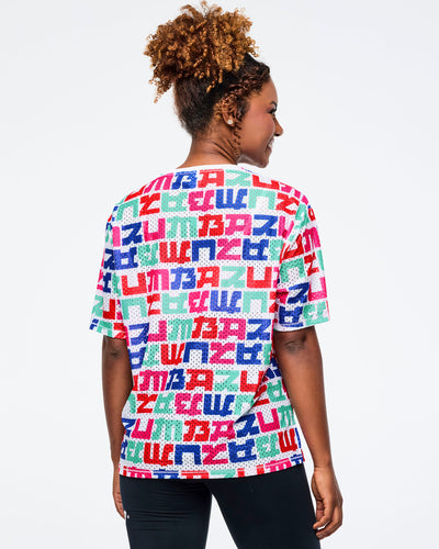 Eastern Flavor Boxy Mesh Top With Side Slits