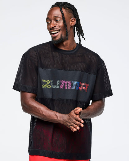 Eastern Flavor Boxy Mesh Top