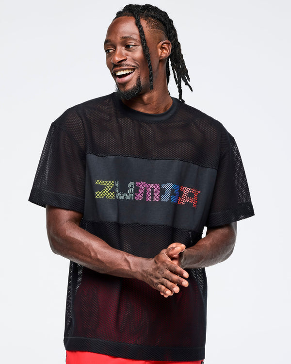 Eastern Flavor Boxy Mesh Top