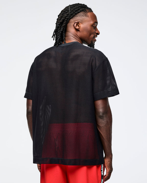 Eastern Flavor Boxy Mesh Top