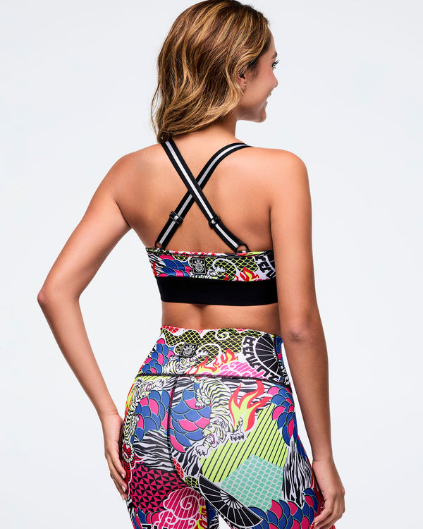 Eastern Flavor Z-Lift V-Bra With Elastic Waistband