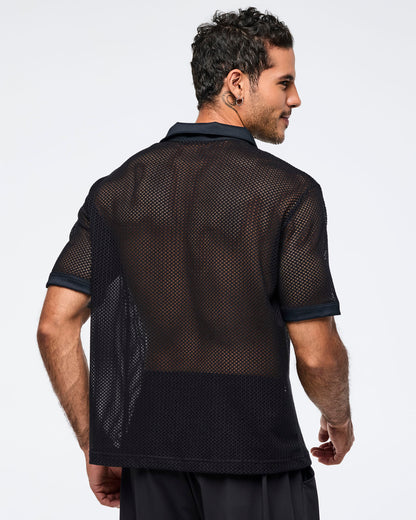 Zumba Basic Oversized Mesh Polo