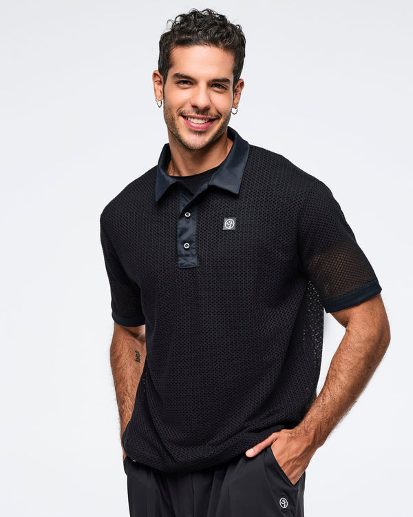 Zumba Basic Oversized Mesh Polo