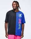 Eastern Flavor Men's Oversized Two-Tone Crew Neck Tee