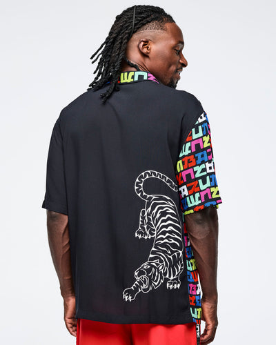 Eastern Flavor Men's Short Sleeve Button Up