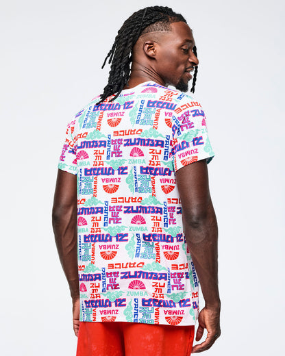 Eastern Flavor Crew Neck Tee - White/Blue