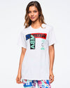 Eastern Flavor Crew Neck Tee - White