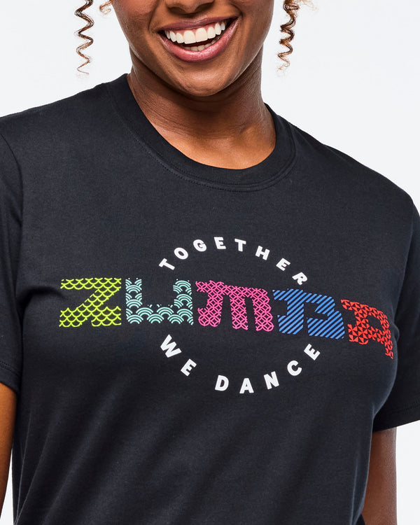 Bold Black # Eastern Flavor Crew Neck Tee - Black