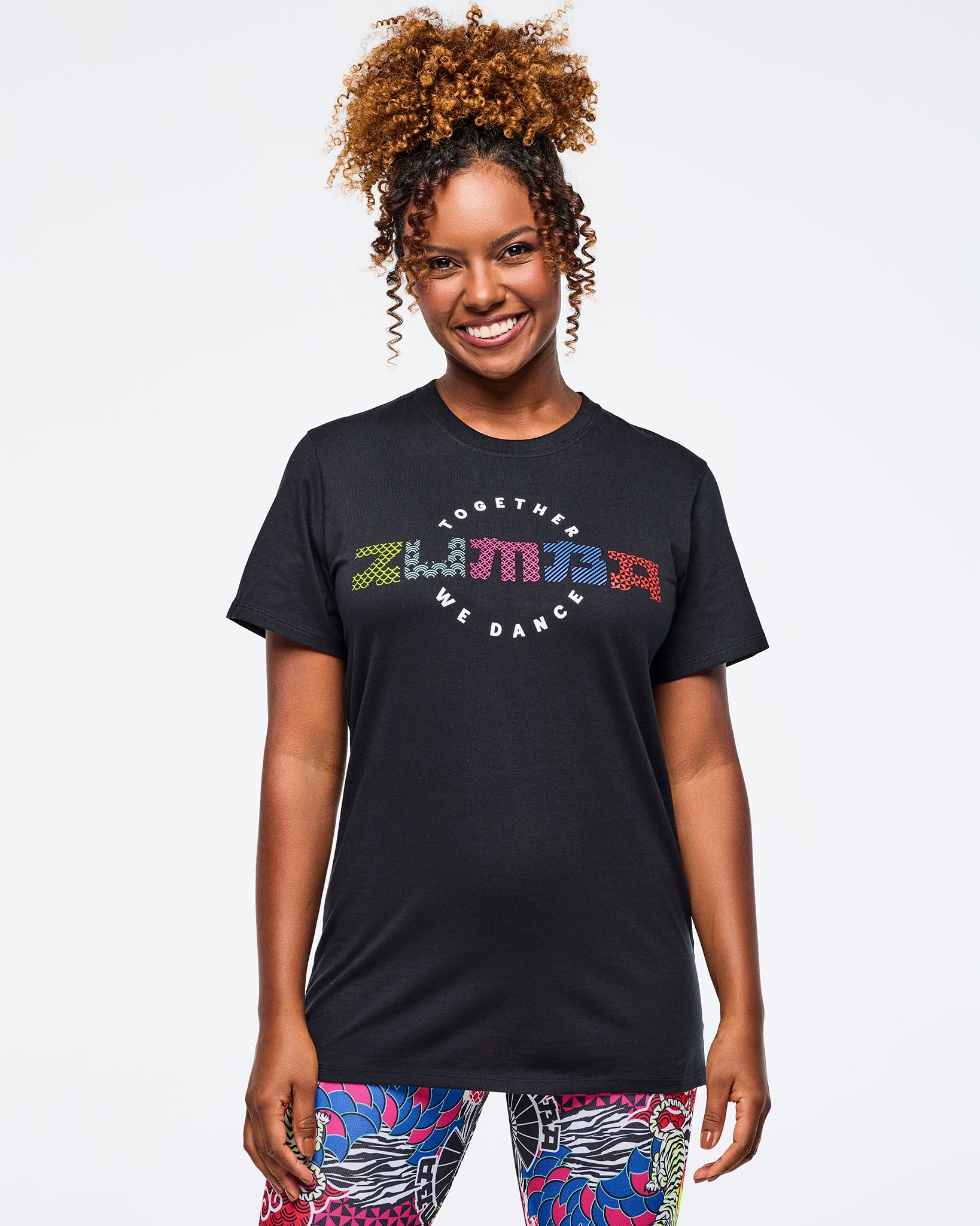 Bold Black # Eastern Flavor Crew Neck Tee - Black