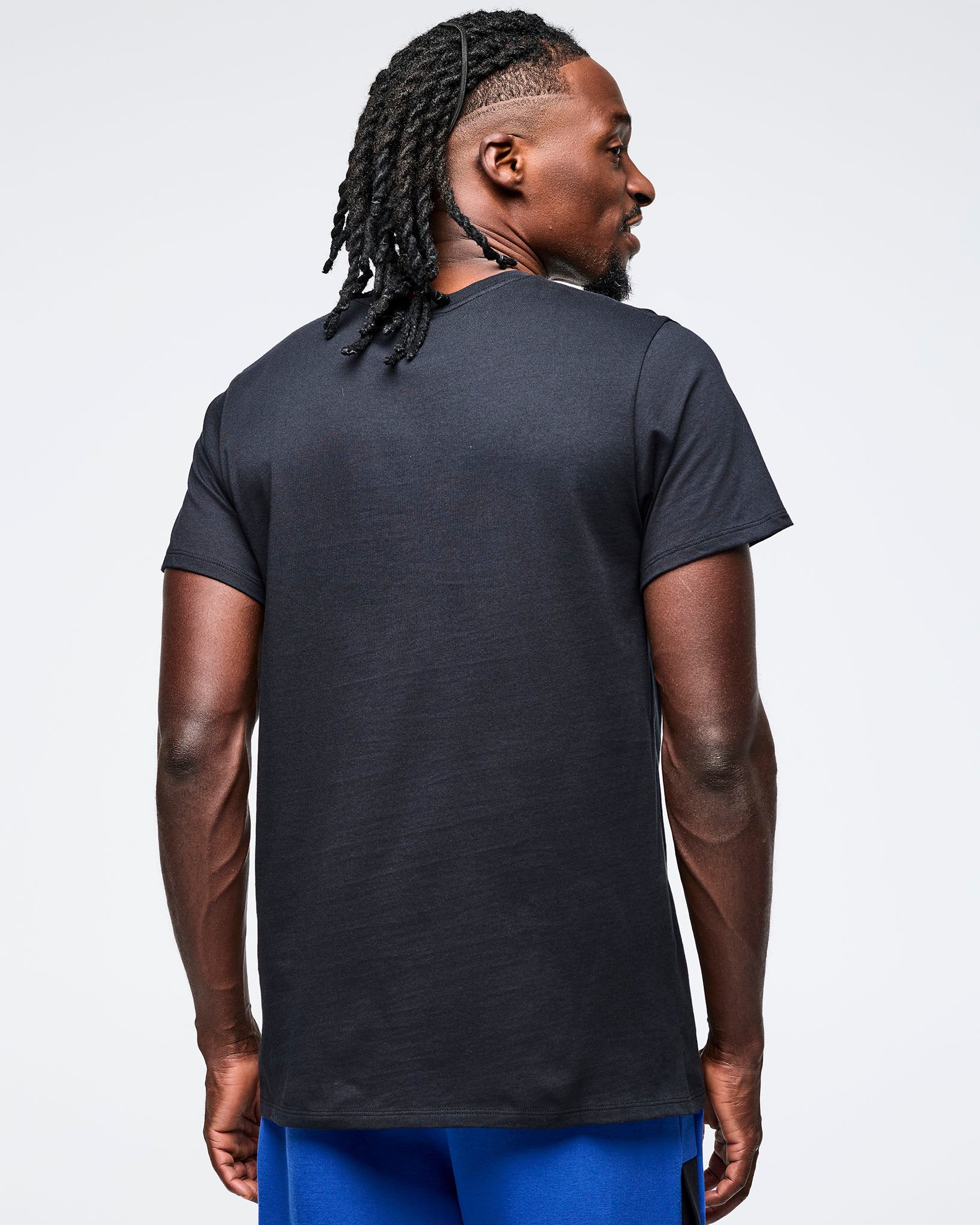 Bold Black # Eastern Flavor Crew Neck Tee - Black