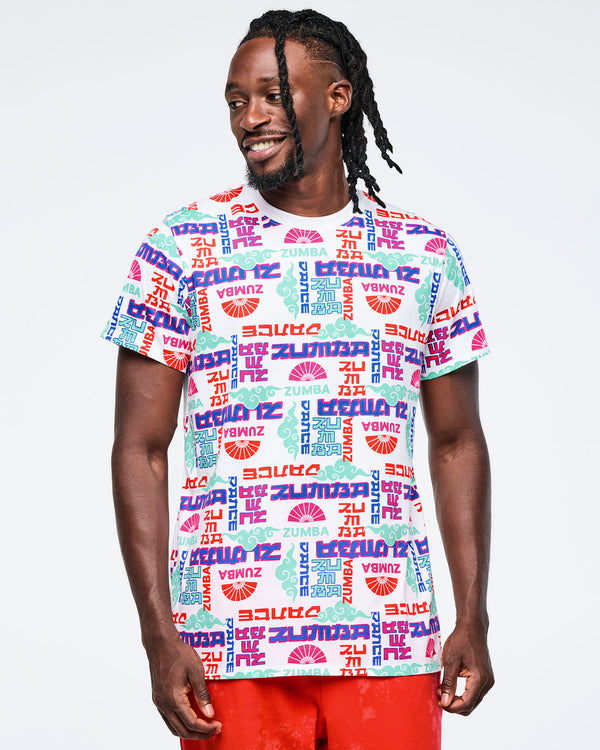 Eastern Flavor Crew Neck Tee - White/Blue