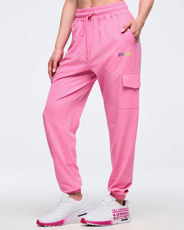 Pastel Woven Cargo Pants