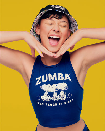 Zumba X Peanuts High Neck Mid Crop Tank