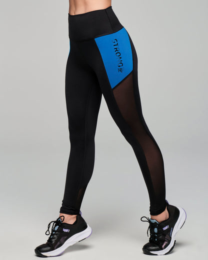 Strong ID Electric High Waisted Ankle Leggings With Inserts