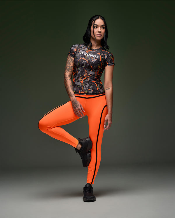 STRONG iD High Waisted Ankle Legging With Strapping