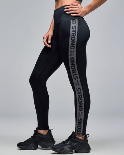 STRONG iD High Waisted Ankle Leggings With Elastic Side