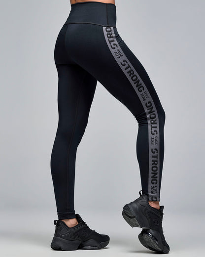 STRONG iD High Waisted Ankle Leggings With Elastic Side
