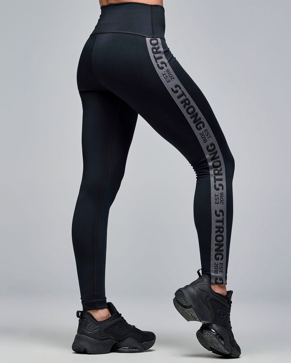 STRONG iD High Waisted Ankle Leggings With Elastic Side