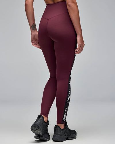 STRONG iD Ultra High Rise Ankle Leggings - Dark Burgundy