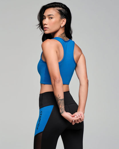 Strong ID Electric High Neck Mid Crop Tank