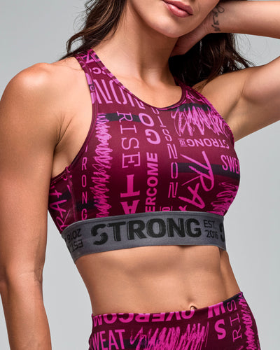 STRONG iD Z-Lift High Neck Cross Back Bra