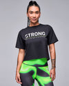 STRONG iD Boxy Top With Mesh Back - Black